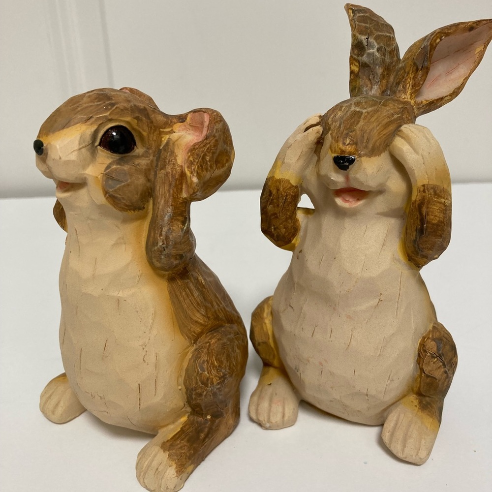 See no evil hear no evil rabbits